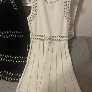 Elegant Cream Studded Dress